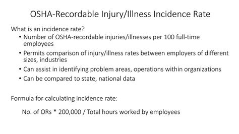 total recordable injury rate|osha recordable injury guidelines.